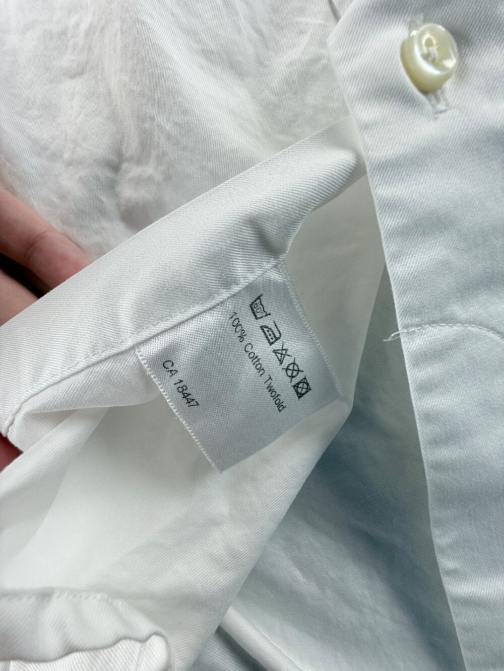 Stenstroms Twill Twofold Super Cotton 15.75 Fitted Body Men White Elegant Shirt - Picture 12 of 15